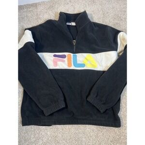 Vintage Fila Size  L Sweatshirt Pullover Logo Band Long Sleeve Fleece